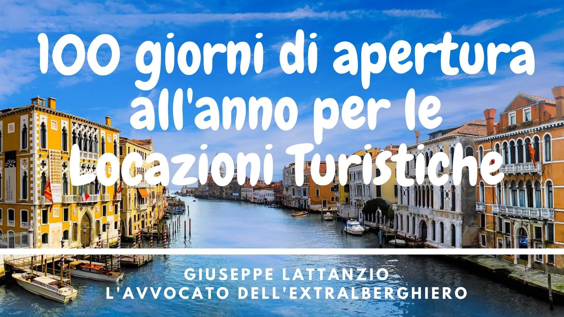 100 giorni di apertura all’anno per le Locazioni Turistiche